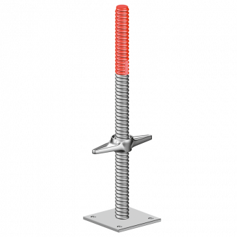 Head and base jack Base plate 60, solid, w.o. lock